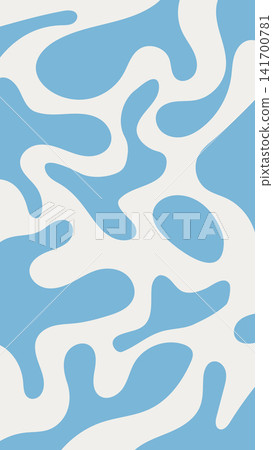 Abstract organic pattern featuring flowing turquoise and white shapes with smooth curves and playful forms, ideal for modern backgrounds, wallpapers, posters, textiles, branding, and creative designs Abstract organic pattern featuring flowing turquoise and white shapes with smooth curves and playful forms, ideal for modern backgrounds, wallpapers, posters, textiles, branding, and creative designs 141700781