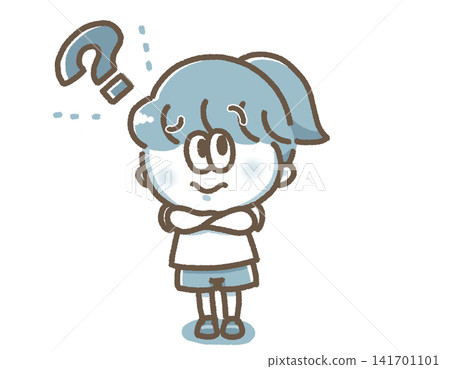 A child's illustration with a question mark A child's illustration with a question mark 141701101