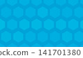 Bright blue honeycomb pattern on a blue background 141701380