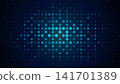 Abstract background with scattered blue dots of light. 141701389