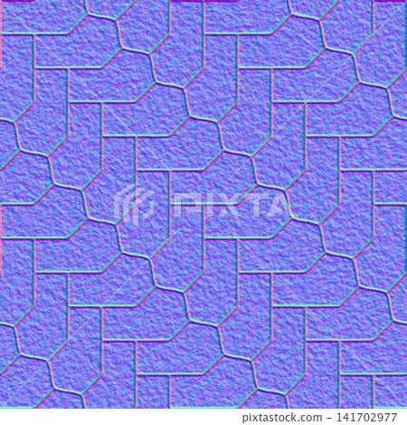 Rough Stone Puzzle Paving Pattern Normal Map with Texture Rough Stone Puzzle Paving Pattern Normal Map with Texture 141702977