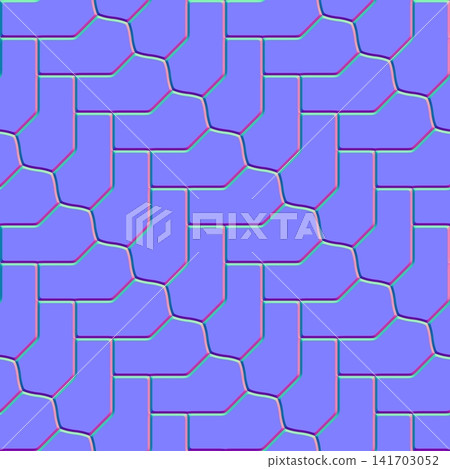 Smooth Puzzle Paving Stone Pattern Normal Map Smooth Puzzle Paving Stone Pattern Normal Map 141703052