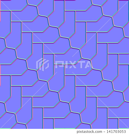 Modern Interlocking Geometric Pavement Normal Map Texture Modern Interlocking Geometric Pavement Normal Map Texture 141703053