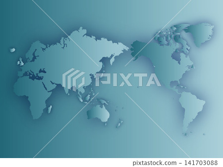 世界地圖,藍色漸層(以日本為中心) 世界地圖,藍色漸層(以日本為中心) 141703088