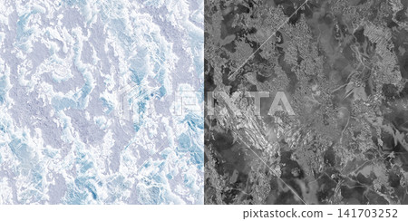 Multi-Colored Mineral Plateau Material and Heightmap Showcase 141703252