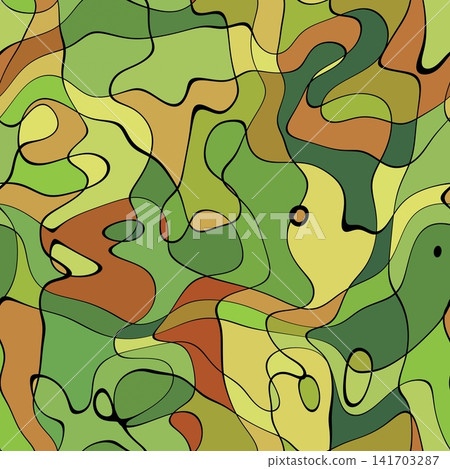 Abstract 3D Modern Art Curves Seamless Texture Abstract 3D Modern Art Curves Seamless Texture 141703287
