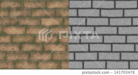 Red Mossy Brick Material and Displacement Showcase Red Mossy Brick Material and Displacement Showcase 141703478