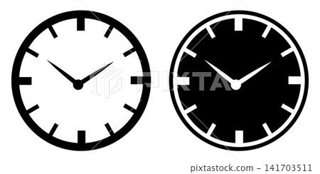 Simple flat clock vector illustration for web design Simple flat clock vector illustration for web design 141703511