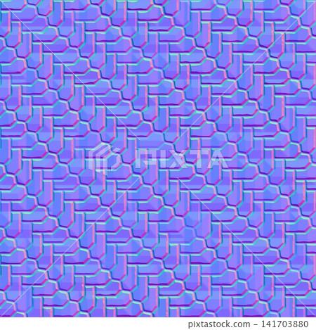 Interlocking Geometric Paving Stone Normal Map Pattern Interlocking Geometric Paving Stone Normal Map Pattern 141703880