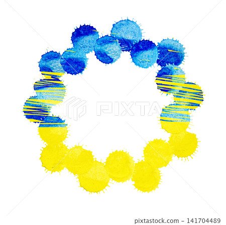Paint drops and splatter marks create vivid layered texture with translucent color depth. Paint drops and splatter marks create vivid layered texture with translucent color depth. 141704489