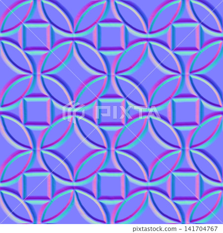 Geometric Flower Tile Normal Map Pattern Geometric Flower Tile Normal Map Pattern 141704767