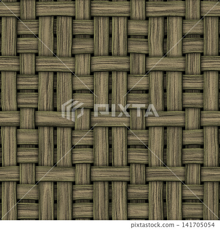 Rustic Vintage Plaid Weave Textile Seamless Texture 141705054