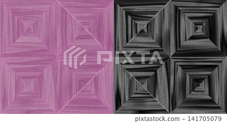 Wood Square Tiles Texture and Displacement Map Comparison View Wood Square Tiles Texture and Displacement Map Comparison View 141705079