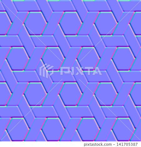 Interlocking Hexagon Tile Normal Map Texture Interlocking Hexagon Tile Normal Map Texture 141705387