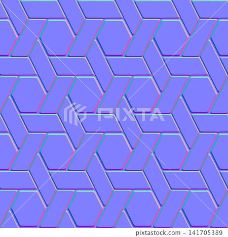 Architectural Hexagonal Pattern Normal Map Architectural Hexagonal Pattern Normal Map 141705389