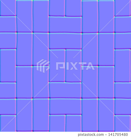 Rectangular Brick Pavement Normal Map Texture Rectangular Brick Pavement Normal Map Texture 141705480