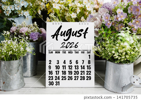 August 2026 annual monthly desk calendar for planning and management August 2026 annual monthly desk calendar for planning and management 141705735