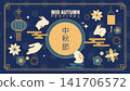 Mid Autumn Festival 2026, banner with circle geometric pattern. Cute rabbits, lanterns and flowers, fireworks and chinese patterns. Design for web,greeting cards,posters,flyers,discounts, sales.Vector Mid Autumn Festival 2026, banner with circle geometric pattern. Cute rabbits, lanterns and flowers, fireworks and chinese patterns. Design for web,greeting cards,posters,flyers,discounts, sales.Vector 141706572