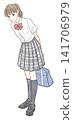 A girl in a summer school uniform 141706979