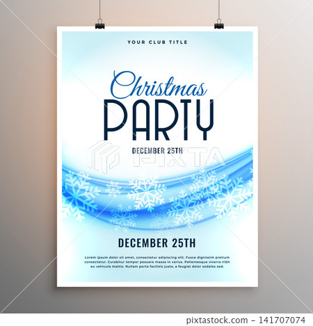 elegant christmas party snowflakes style flyer template elegant christmas party snowflakes style flyer template 141707074