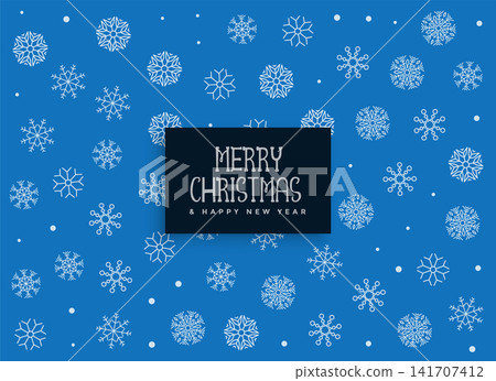 merry christmas blue snowflakes decoration background merry christmas blue snowflakes decoration background 141707412