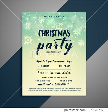 lovely christmas snowflakes flyer design lovely christmas snowflakes flyer design 141707428
