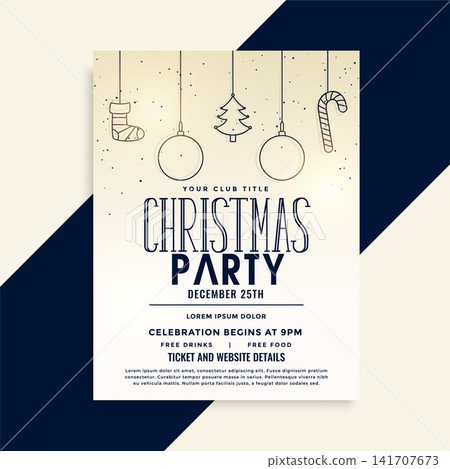 stylish christmas party celebration template design stylish christmas party celebration template design 141707673