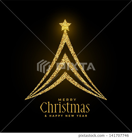 creative christmas tree made with glitter creative christmas tree made with glitter 141707746