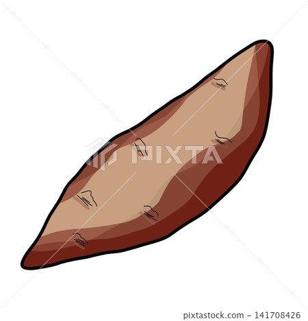 Sweet Potato Black and White Vector Illustration Sweet Potato Black and White Vector Illustration 141708426