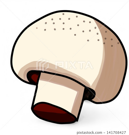 Mushroom Black and White Vector Illustration Mushroom Black and White Vector Illustration 141708427