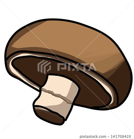 Portobello Mushroom Black and White Vector Illustration Portobello Mushroom Black and White Vector Illustration 141708428