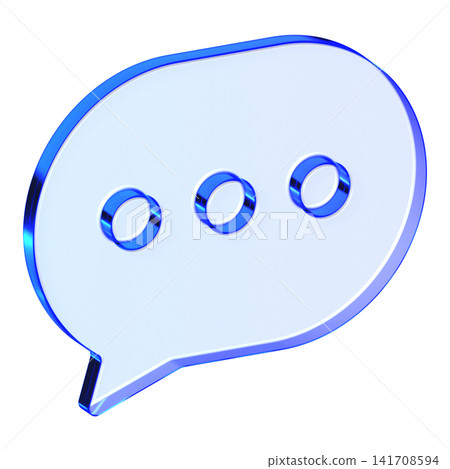 Blue glass chat bubble icon in glassmorphism style for messaging apps, sleek speech symbol designed for customer support, feedback, and communication interfaces Blue glass chat bubble icon in glassmorphism style for messaging apps, sleek speech symbol designed for customer support, feedback, and communication interfaces 141708594