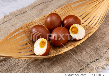 rich Salted Cured Duck Eggs With Oily Creamy Yolks rich Salted Cured Duck Eggs With Oily Creamy Yolks 141710179