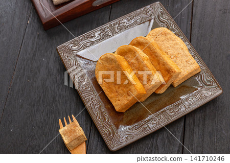 deep Fried Golden Tofu Cubes With Crispy Texture For Asian Dishes deep Fried Golden Tofu Cubes With Crispy Texture For Asian Dishes 141710246