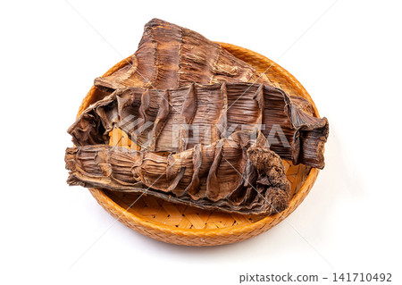 smoked dried bamboo shoots prepared for slow cooked stew smoked dried bamboo shoots prepared for slow cooked stew 141710492