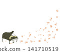 A frame of flowers and a black piano 141710519