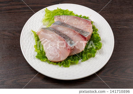 raw bighead carp meat portion ready for steaming and broth raw bighead carp meat portion ready for steaming and broth 141710896