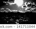 The high-contrast, monochrome cityscape of Sapporo 141711044