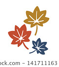 手繪風格的秋季楓葉插畫 141711163