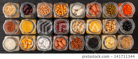 assorted Mixed Grain and Cereal Ingredients assorted Mixed Grain and Cereal Ingredients 141711344