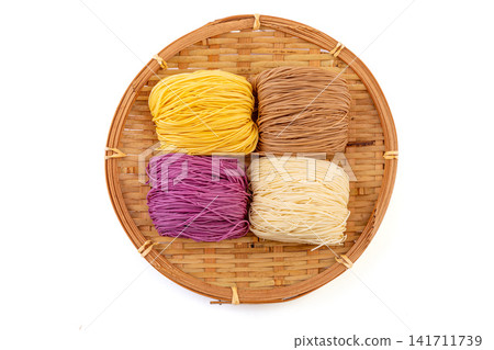 assorted Colored Dried Cantonese Jook Sing Noodle Cakes assorted Colored Dried Cantonese Jook Sing Noodle Cakes 141711739