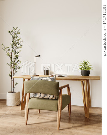 empty room with wooden chair in the living room empty room with wooden chair in the living room 141712192