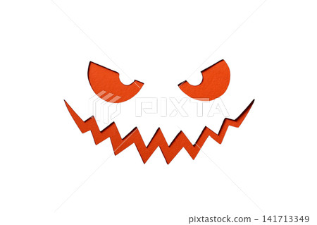Colorful cutout depicts a mischievous face perfect for Halloween celebrations, PNG Colorful cutout depicts a mischievous face perfect for Halloween celebrations, PNG 141713349