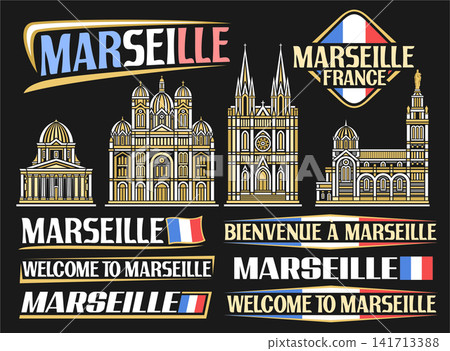 Vector set for Marseille Vector set for Marseille 141713388