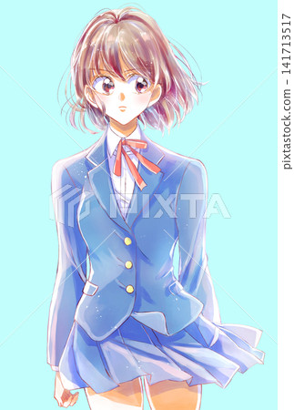女學生站立圖片看漲 141713517