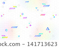 Geometric background material, gradient, honeycomb, rainbow, modern, futuristic background. 141713623