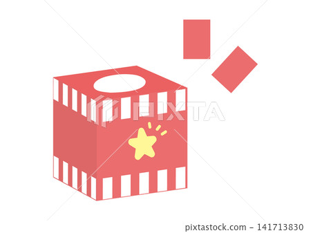 A lottery box and a square lottery ticket A lottery box and a square lottery ticket 141713830