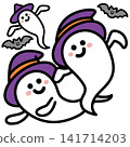 飛翔的幽靈和微笑的蝙蝠：萬聖節角色插畫 141714203