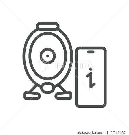 Mobile Skin Scanner Vector Line Icon. Portable Dermatoscope and Smartphone for Digital Dermatology Diagnosis. Editable Stroke. Mobile Skin Scanner Vector Line Icon. Portable Dermatoscope and Smartphone for Digital Dermatology Diagnosis. Editable Stroke. 141714432