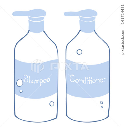 Shampoo and conditioner illustration Shampoo and conditioner illustration 141714451